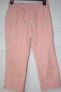 Lilly Pulitzer Mädchen Capri Hose Gr. 14 Ananas Blumen rosa gelb grün weiß - Bild 1 von 9