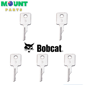 5 Key Bobcat Skid Steer Ignition Keys Plant Excavator Digger Keys