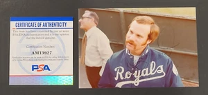 1979 DENNIS LEONARD Signed Original Snapshot Photo-KANSAS CITY ROYALS-PSA - Picture 1 of 5