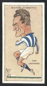 1927 Player's Football Caricatures By Mac #18 Tom Jennings - Picture 1 of 2
