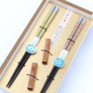 Sakura Chopsticks & Rest Couple Wakasa Lacquerware Gift Box Japanese F/S - Picture 1 of 7