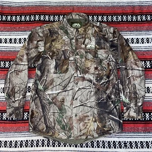 Medalist Realtree Camo Shirt Adult Sz M Button Down Hunting Lined X-Static - Picture 1 of 12