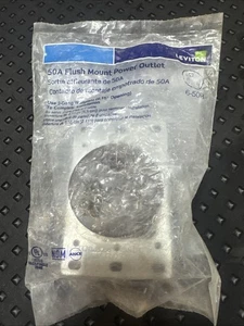 Leviton 5374-S00 Flush Mounting Outlet Receptacle 2 Pole 3 Wire 50A 250V 6-50R - Picture 1 of 2