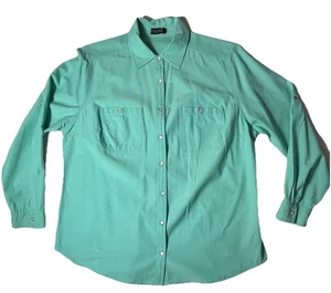 Faded Glory Damen XL Green Breeze Pearl Snap Western Langarmshirt - Bild 1 von 9