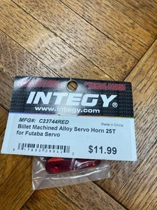 Integy C23744RED Billet Machined Alloy Servo Horn 25T for Futaba Servo - Picture 1 of 1