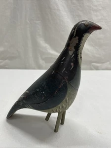 Seltene Vintage Pfeifdose "Tole Peinte" bemalt 8,5" Rebhuhn Jagdköder - Bild 1 von 18