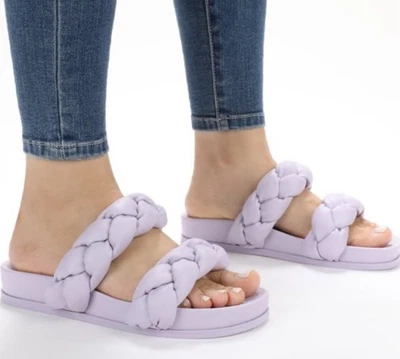 Sandalias trenzadas lavanda Adelaide Sam & Libby para mujer 8 sin cordones cómodas moradas Foto 1 de 4