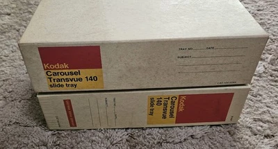 2 Vintage Kodak Carousel Transvue 140 Projector Slide Tray with Original Box - Image 1 of 2