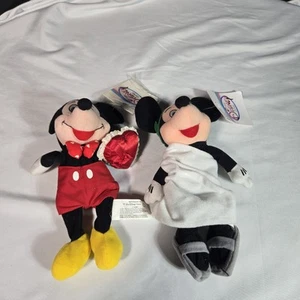 The Disney Store Toga And Valentines Mickey Mouse Beanie Plush 10" Toy... - Picture 1 of 6