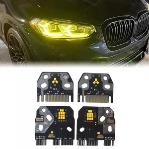 Yellow Angel Eyes DRL LED boards For 2022 2023 BMW X3 X4 G08 Headlight 4PCS/SET. - Foto 1 di 16