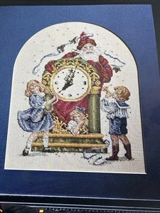 Uproar Clock Christmas Santa & Children Cross Stitch Pattern Pages From Book - Picture 1 of 4