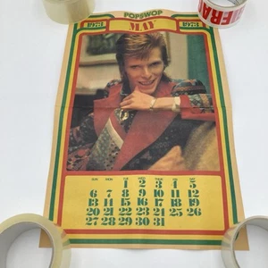 Vintage 1973 David Bowie Popswop Kalender Poster Mai - Original Retro Print - Bild 1 von 8