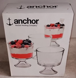 4 pack Anchor Hocking Presence Mini Trifle Footed 10oz Dessert Bowls - Picture 1 of 3
