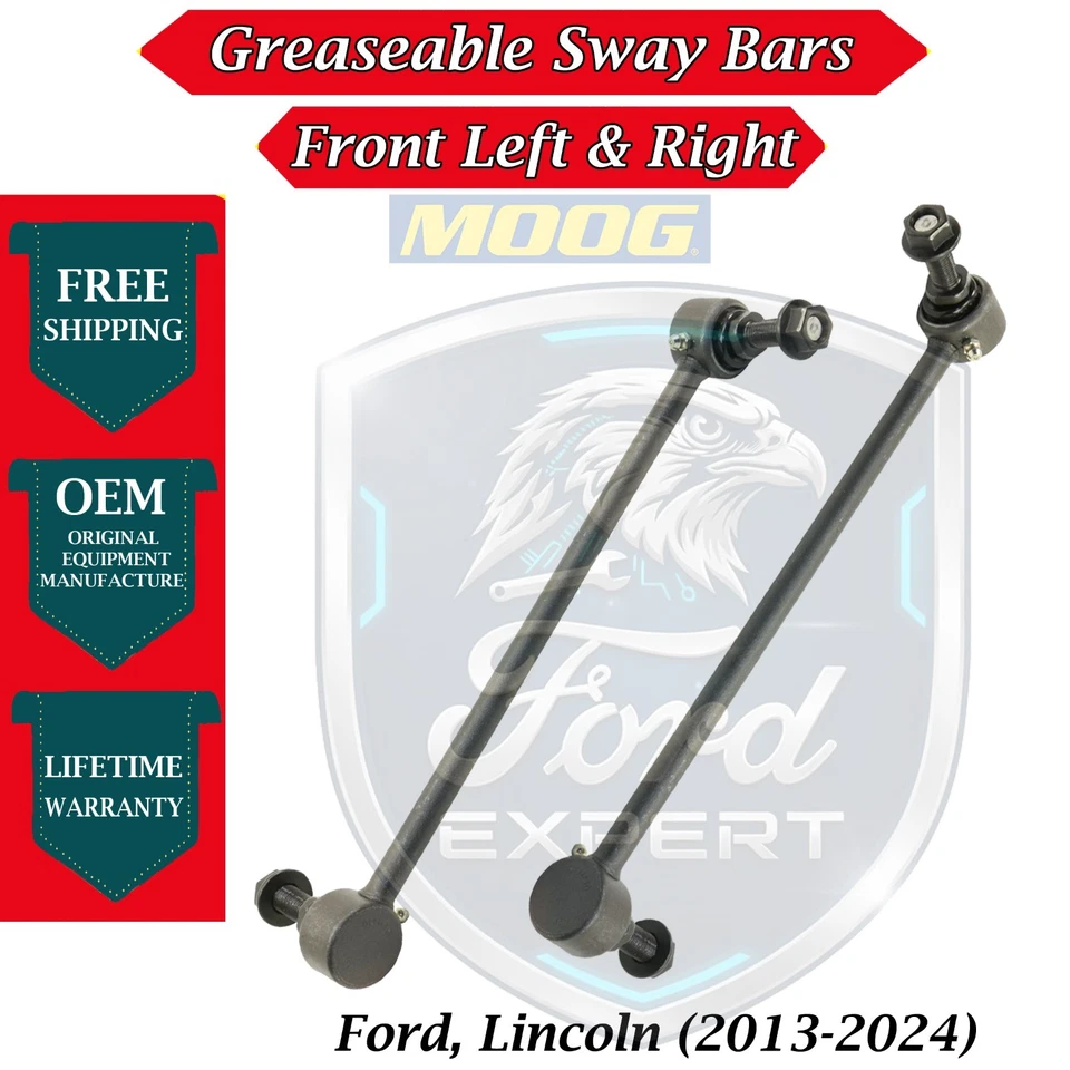 MOOG OEM Greaseable Front Sway Bars For 2013-2024 Ford/Lincoln Lifetime Warranty - Image 1 of 4