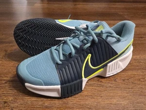 Size 8.5 Nike Zoom GP Challenge Pro Tennis Mens Turquoise Navy Volt FJ7767-401 - Picture 1 of 10