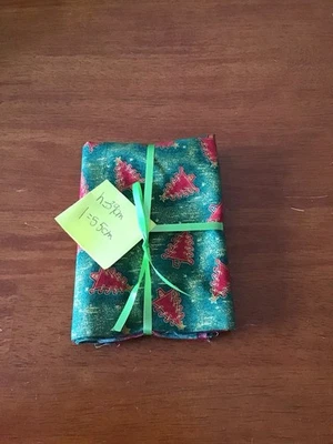Gold Christmas Tree fabric scrap - image 1 of 4
