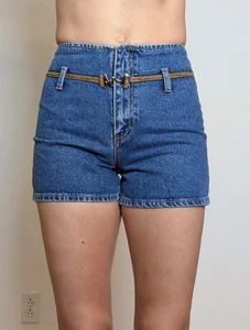 VINTAGE Y2K Lawman Womens Western Denim Jean Shorts SIZE 1 Bareback - Picture 1 of 6