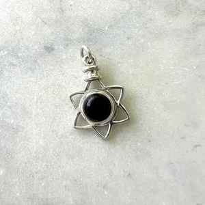 Ciondolo stella ebraica di Davide in argento sterling con onice - ciondolo ebraismo ebraico - Foto 1 di 4