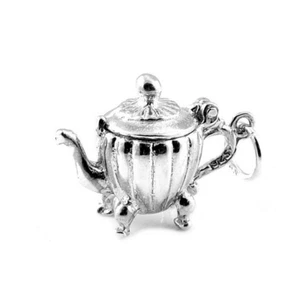 ENCANTO DE CAFETERA DE APERTURA DE PLATA ESTERLINA  - Imagen 1 de 2