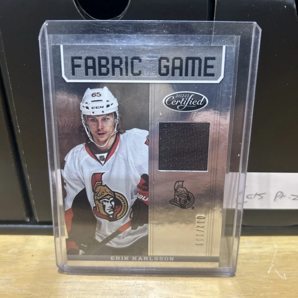 2012-13 Panini Certified - Fabric of the Game #FOG-EK Erik Karlsson /299 (MEM) - Image 1 of 2