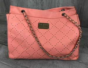 Bebe Purse Shoulder Bag Salmon Pink / Orangish 13”x10”x4” - Picture 1 of 12