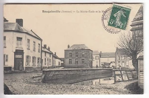 CPA BOUGAINVILLE 80 - LA MAIRIE L ECOLE ET LA MARE VUE SUR LE CAFE 1909 ~C94 - Imagen 1 de 2