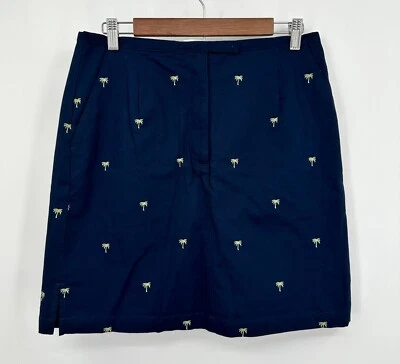 Женские вышитые карманы Lizgolf Skort 10 темно-синие пальма теннис пиклбол - Изображение 1 из 4