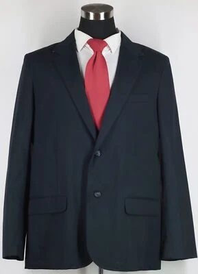 New L.L. Bean Men's Navy Blue 100% Cotton Sport Coat Blazer Jacket Size 44 Tall - Image 1 of 4