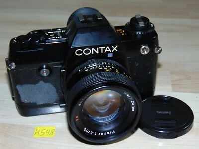 Contax MD137 Quartz Lens Objektiv Carl Zeiss Planar 1.4/50mm.Rot T mit Augenmusc - Imagem 1 de 4