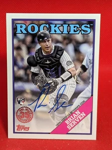 2023 Series 1 1988 Topps Baseball Brian Serven #88BA-BS Rookie Auto RC - Picture 1 of 2