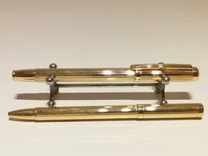 VINTAGE GERMANY LUXURY GOLD PLATED SET FOUNTAIN PEN WITH 18K NIB+PEN "DIPLOMAT"  - Picture 1 of 12