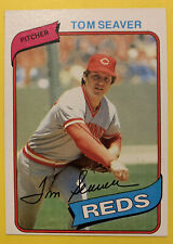 1980 Topps Tom Seaver #500 Cincinnati Reds carte baseball vintage gomme MLB