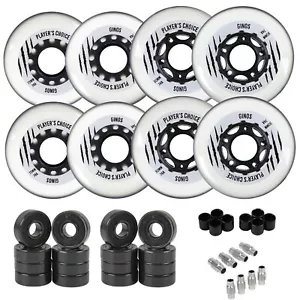 Player's Choice Roller Hockey Wheels Dual-Pour SHR 74A + Hybrid Ceramic Bearings - Picture 1 of 45