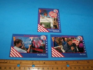 Election Political Collectors Cards  "Decision 1992"  Pro Choice /  Pro Life  - Picture 1 of 2