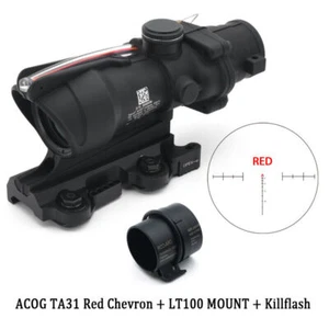 ACOG 4X32 TA31 Red/Green Reticle &amp; RMR Riflescope Chevron reticle Sight US - Picture 1 of 19
