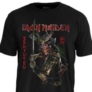Camiseta con licencia oficial Iron Maiden Senjutsu sello álbum ropa de rock (delantera/trasera) - Imagen 1 de 4