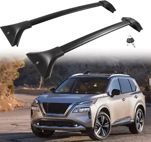 220Lbs Lockable Roof Rack Cross Bars For Nissan Rogue SV SL Platinum 2021-2024 - Picture 1 of 13