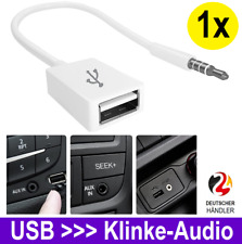 USB Adapter Kabel Auto KFZ 3.5 mm Klinke AUX Audio Stecker auf USB Radio Musik
