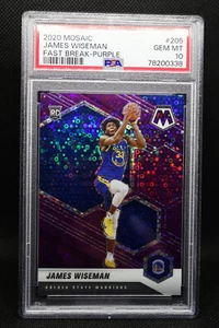 JAMES WISEMAN 2020-21 Mosaic #205 Rookie Fast Break Purple 21/50 PSA 10 INVEST - Picture 1 of 2