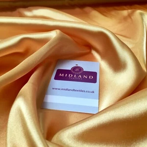 Mango Gold Liquid Satin Dressmaking fabric 110 Cm Wide MU1042 Mtex - Picture 1 of 6