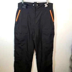 ASOS Cargo Utility Pant with Suspender Clips Sz 10 Black Neon NWOT - Picture 1 of 9