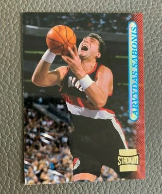 1996-97 Topps Stadium Club Basketball #33 Arvydas Sabonis - Blazers - Image 1 of 2