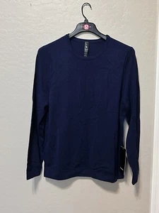NWT$128 LULULEMON New Venture Crewneck Sweater - HTTN Dark Blue - Size M - Picture 1 of 10