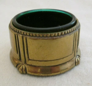 Jennings Brothers Kupfer und Glas Tintenfass - #3470 - Art Deco Stil - Bild 1 von 7