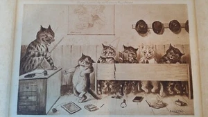 1890'S ORIGINAL ANTIQUE LITHOGRAPH ENGRAVING LOUIS WAIN - CATS - RAPHAEL TUCK - Picture 1 of 7