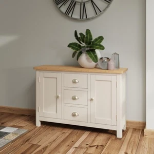 Dorset Grey Oak Sideboard | Large 2 Door 3 Drawer Cabinet | Truffle Grey - Picture 1 of 9