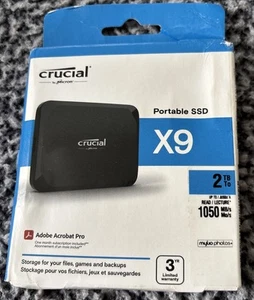 Crucial X9 Pro 2TB Portable External SSD - Up to 1050MB/s Read/Write, - Afbeelding 1 van 2