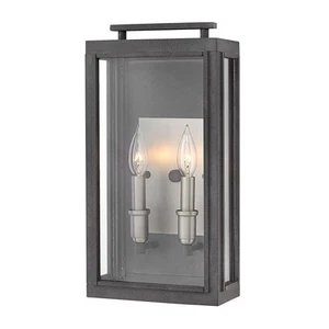 Wandlampe außen Vintage IP44 H: 43,1 cm 2x E14 Leuchte Garten Terrassenlicht - Bild 1 von 5