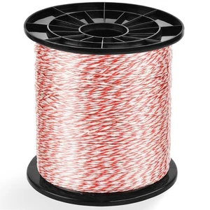 500M Electric Fence Wire Tape Fencing Roll Energiser Kit Rope 6 Steel Wire - Picture 1 of 6