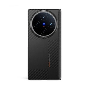 Coque arrière magnétique super luxe en fibre de carbone véritable avec axe pour Vivo X Fold5 - Photo 1 sur 11